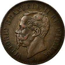 Moneta, Italia, Vittorio Emanuele II, 2 Centesimi, 1867, Milan, BB, Rame, KM:2.1