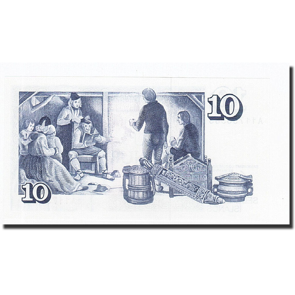 Iceland, 10 Kronur, KM:48a, 1961-03-29, UNZ
