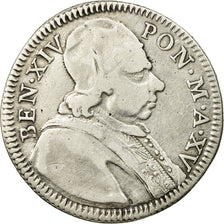 Coin, ITALIAN STATES, PAPAL STATES, Benedict XIV, Doppio (2) Giulio, 1/5 Scudo