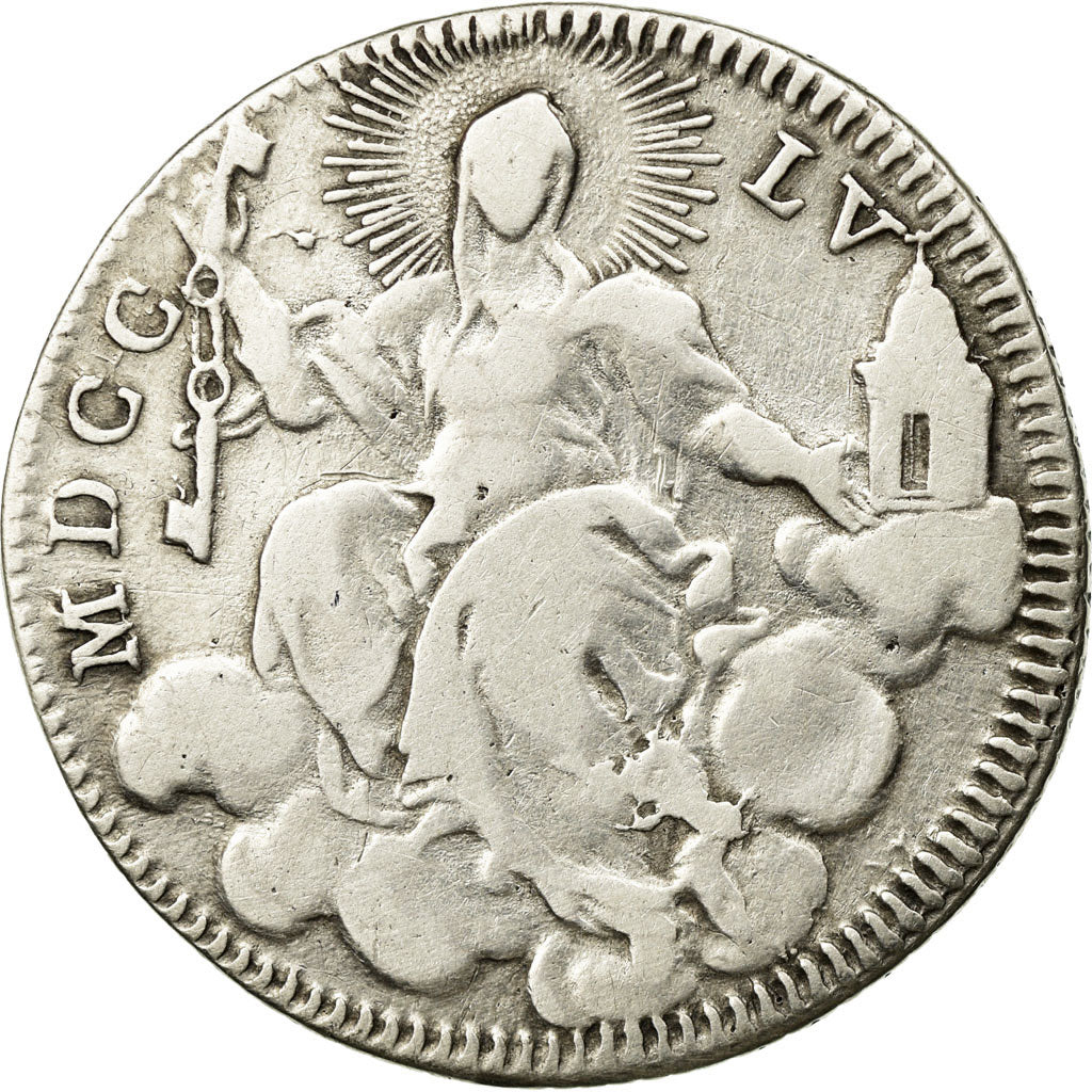 Coin, ITALIAN STATES, PAPAL STATES, Benedict XIV, Doppio (2) Giulio, 1/5 Scudo