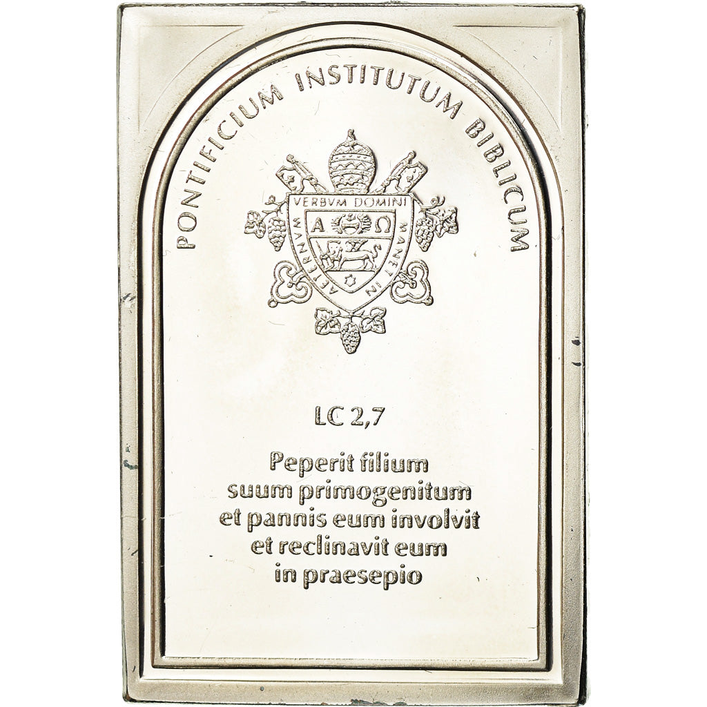 Vaticano, medaglia, Institut Biblique Pontifical, Luc 2:7, Religions & beliefs