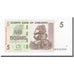 Banknot, Zimbabwe, 5 Dollars, 2008, 2008-08-01, KM:66, UNC(65-70)