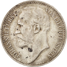 Liechtenstein, Prince John II, Krone, 1910, AU(50-53), Silver, KM:2