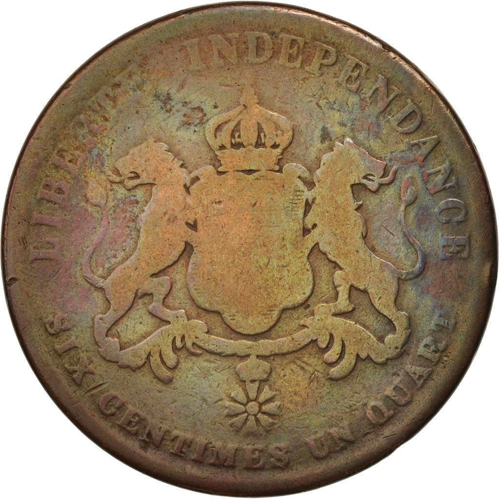 Haiti, Faustin Ist, 6-1/4 Centimes, 1850, VF(20-25), Copper, KM:38