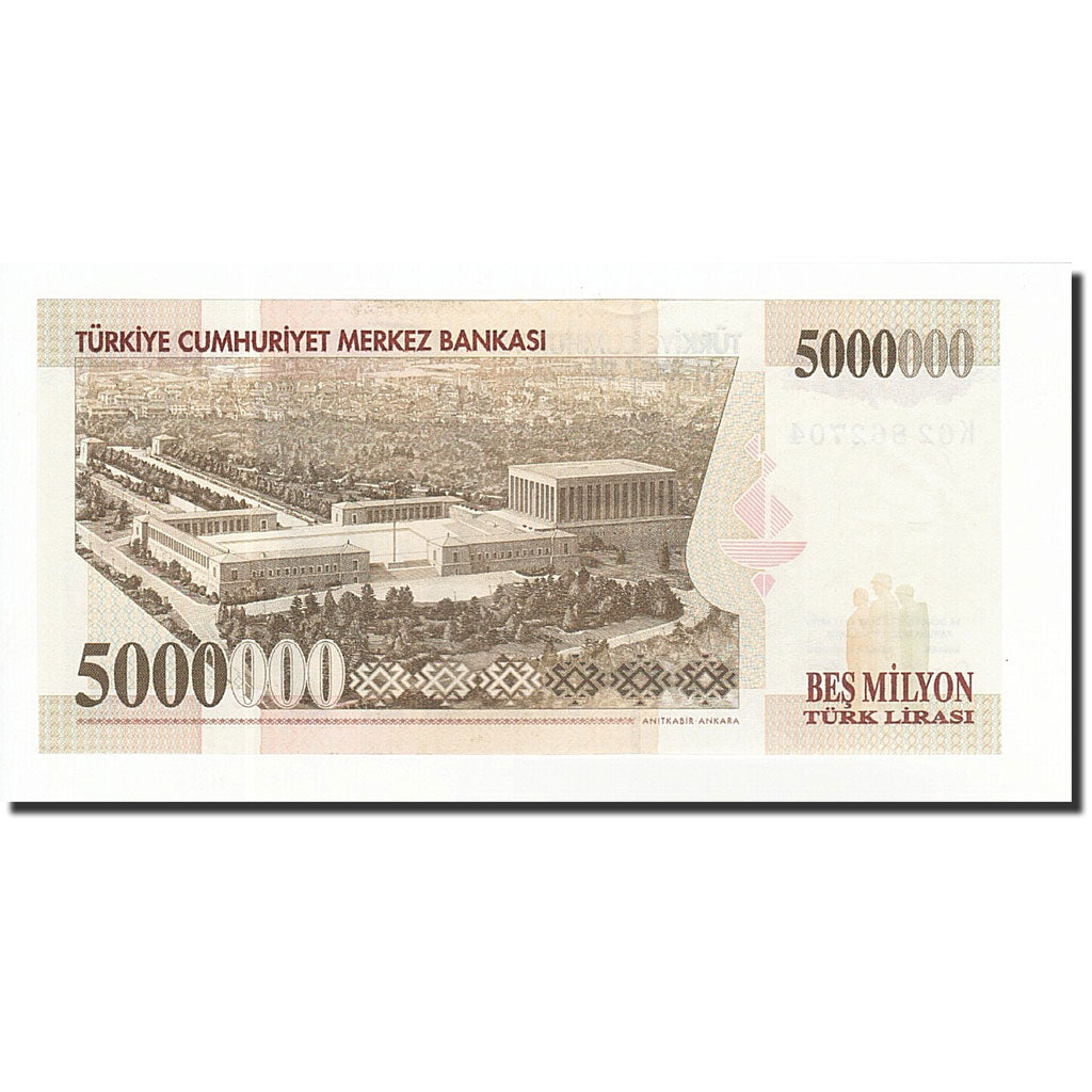 Banknote, Turkey, 5,000,000 Lira, 1997, Undated, KM:210, UNC(64)