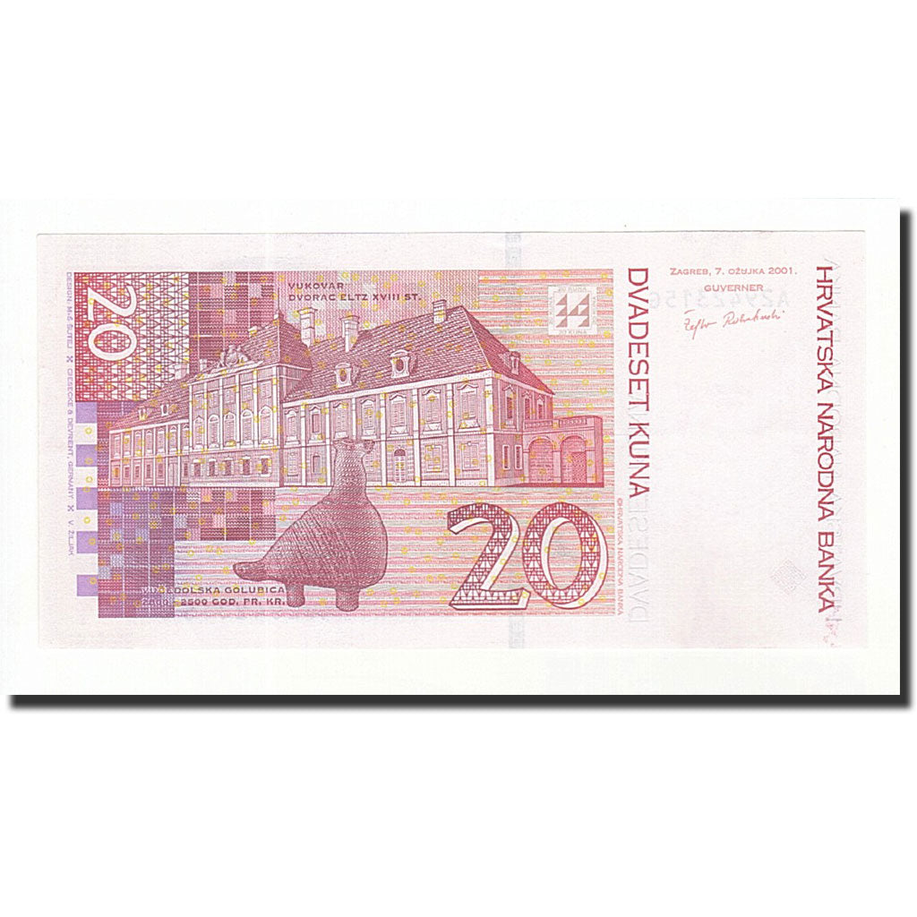 Croazia, 20 Kuna, 2001, 2001-03-07, KM:39, SPL+