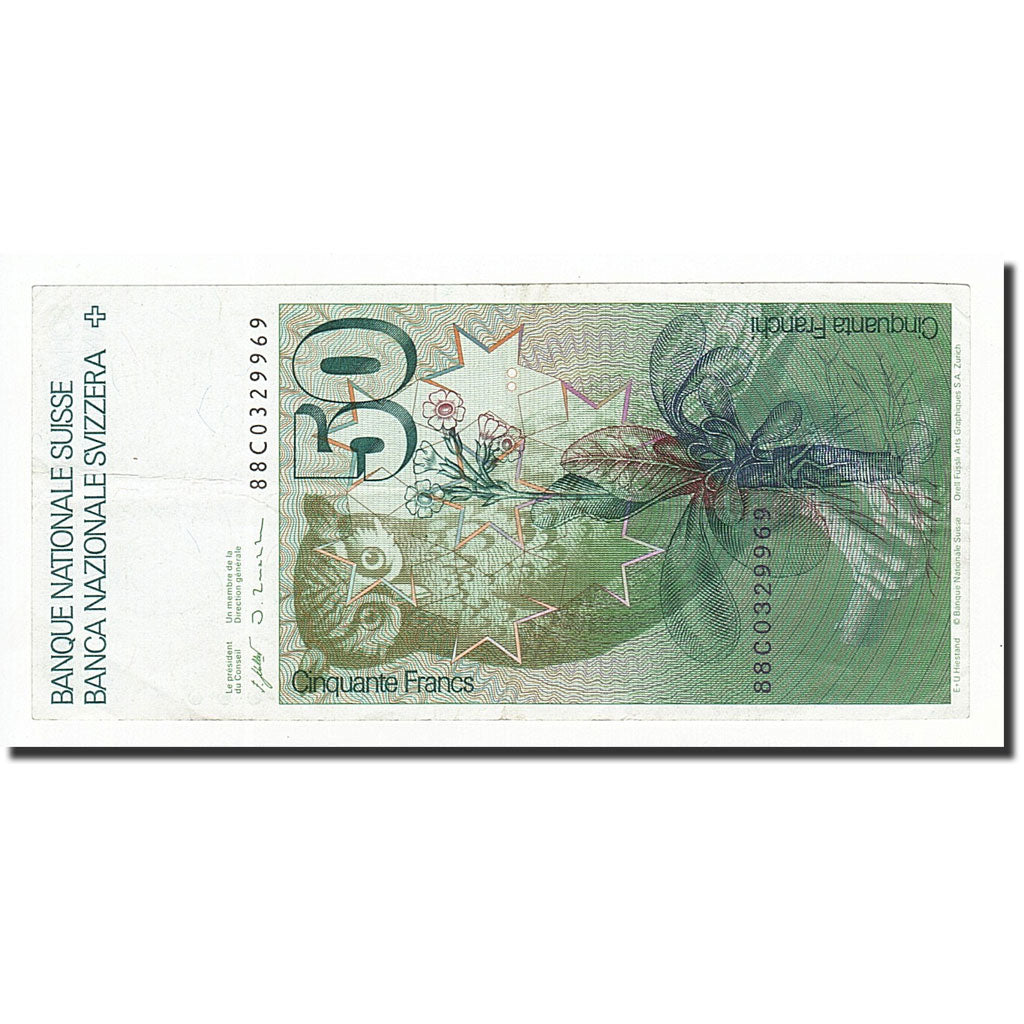 Schweiz, 50 Franken, 1988, KM:56h, SS+