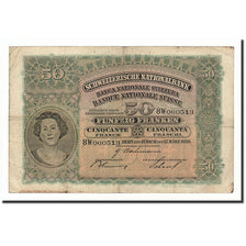Suiza, 50 Franken, 1924-55, KM:34i, 1939-03-17, RC