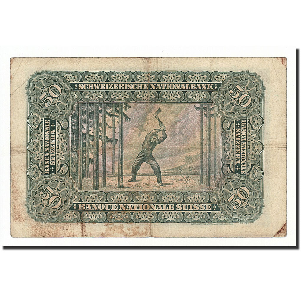 Schweiz, 50 Franken, 1924-55, KM:34i, 1939-03-17, SGE