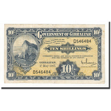 Geldschein, Gibraltar, 10 Shillings, 1965, 1965-05-01, KM:17, S+