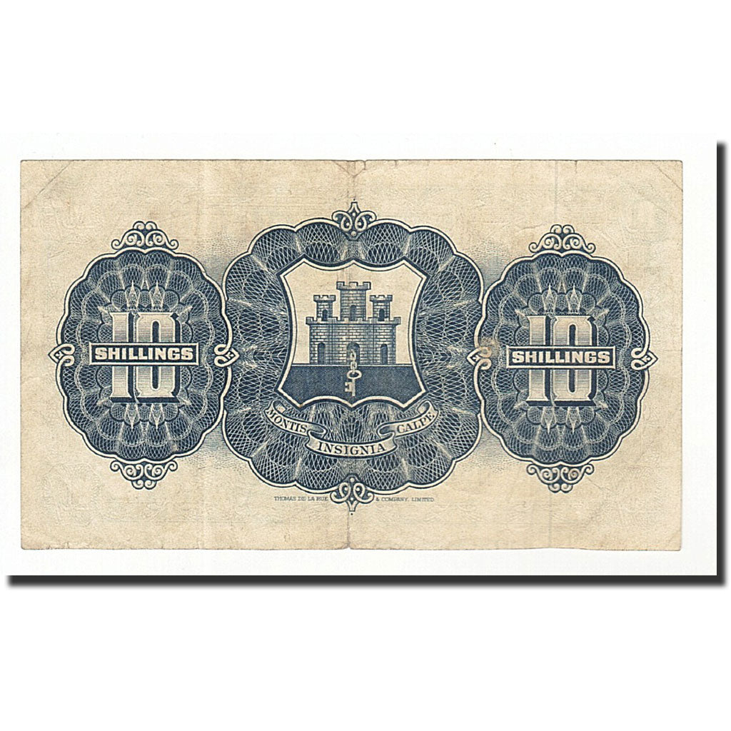 Banconote, Gibilterra, 10 Shillings, 1965, KM:17, 1965-05-01, MB+