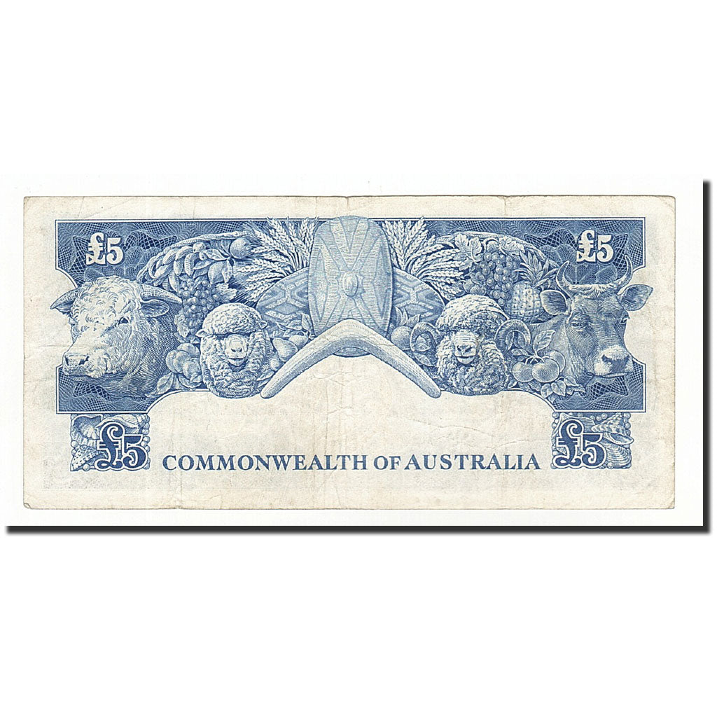 Billet, Australie, 5 Pounds, 1960-65, KM:35a, TB+