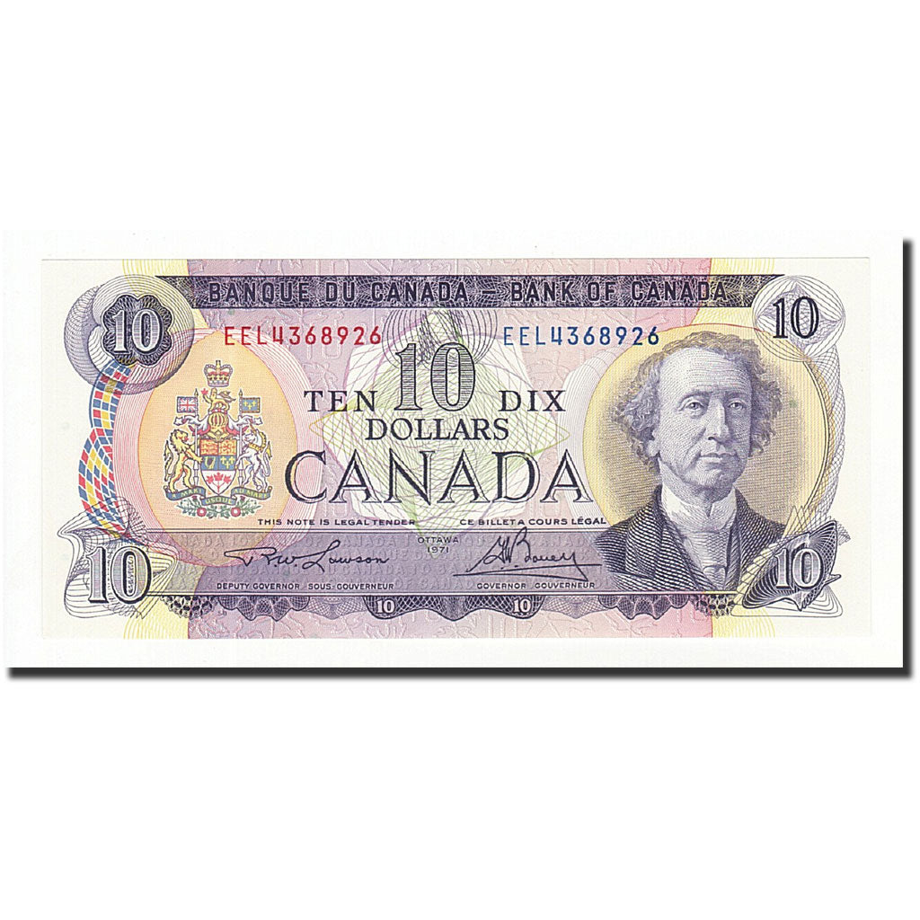 Billete, 10 Dollars, 1971, Canadá, KM:88c, UNC