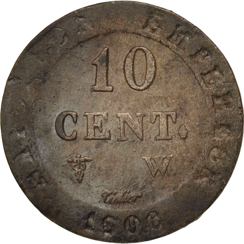 Coin, France, Napoléon I, 10 Centimes, 1808, Lille, EF(40-45), Billon