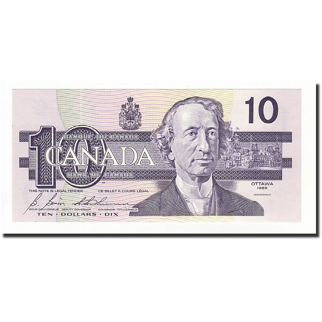 Billete, 10 Dollars, 1989, Canadá, KM:96b, UNC