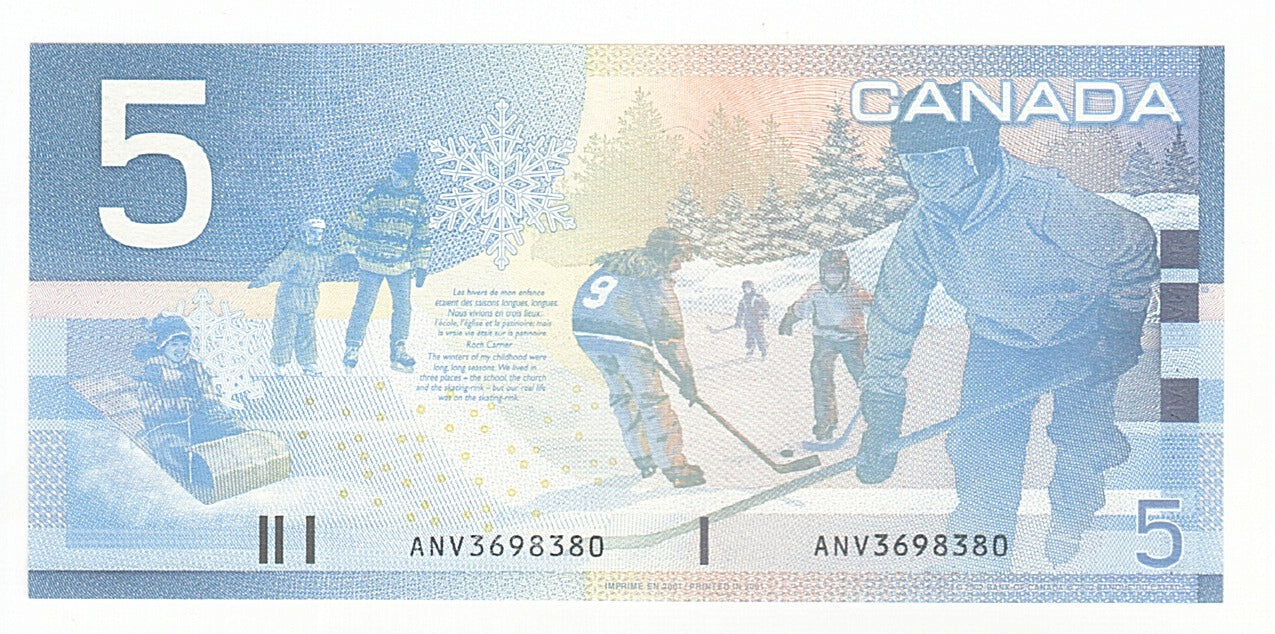 Geldschein, Kanada, 5 Dollars, 2002, KM:101b, UNZ