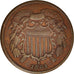 United States, 2 Cents, 1864, Philadelphia, EF(40-45), Copper-Tin-Zinc, KM94
