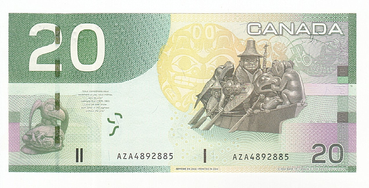 Geldschein, Kanada, 20 Dollars, 2004, KM:103a, UNZ
