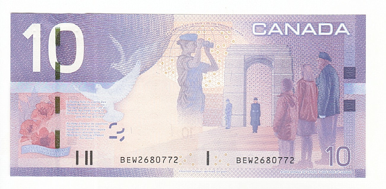 Banknote, Canada, 10 Dollars, 2005, KM:102Ab, UNC(64)