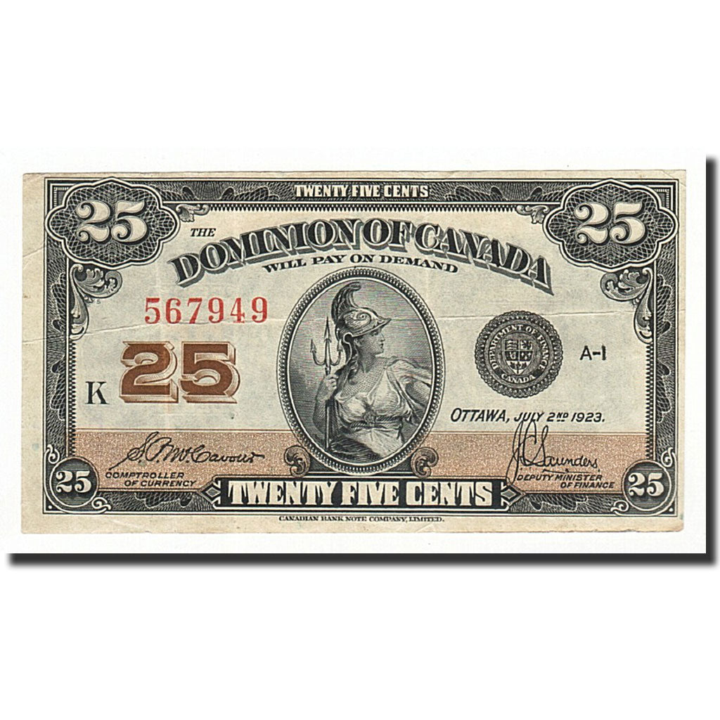 Geldschein, Kanada, 25 Cents, 1923, 1923-07-02, KM:11b, S