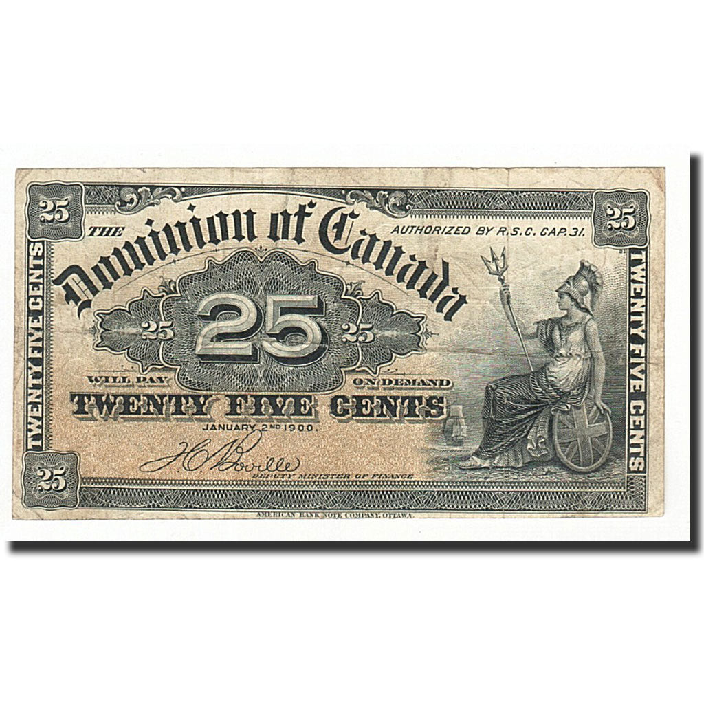 Kanada, 25 Cents, 1900, KM:9b, 1900-01-02, SGE