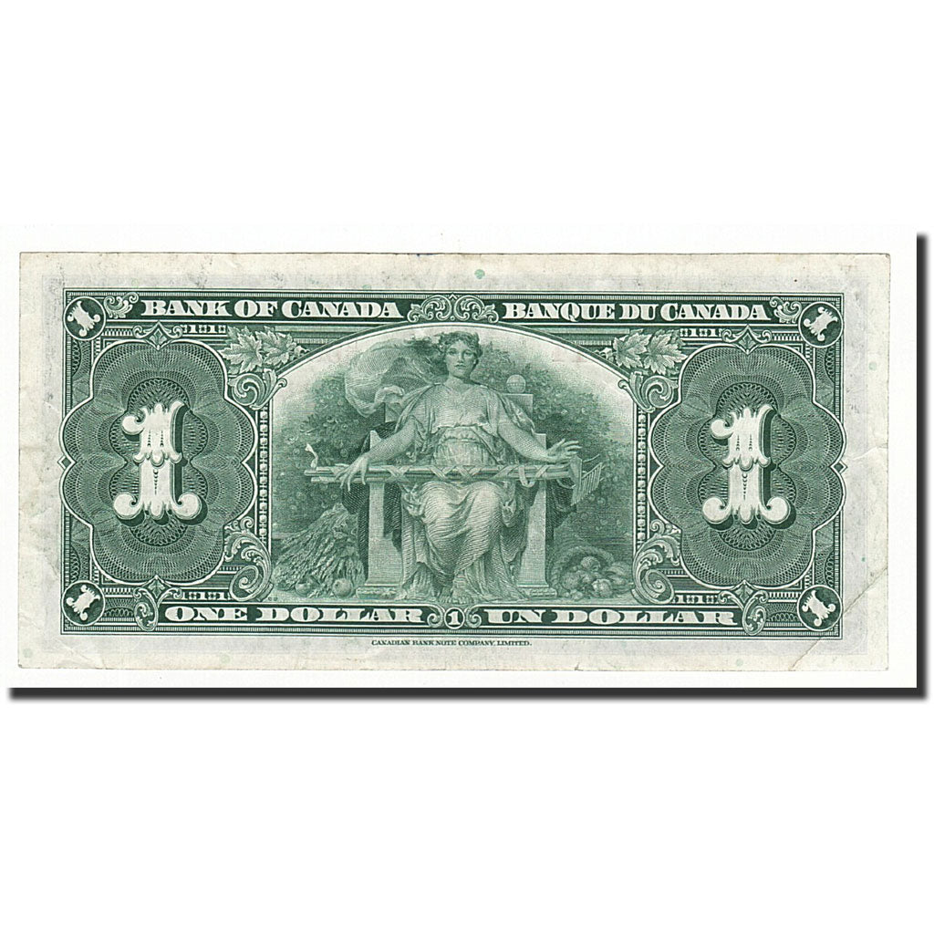 Banconote, Canada, 1 Dollar, 1937, KM:58e, 1937-01-02, BB+
