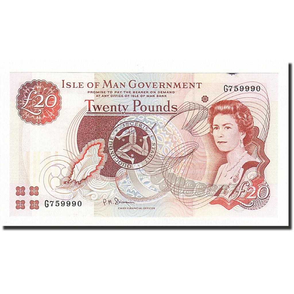 Banconote, Isola di Man, 20 Pounds, Undated (2000), KM:45b, SPL