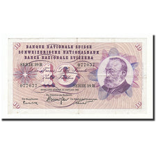 Banknote, Switzerland, 10 Franken, 1965, 1965-01-21, KM:45j, VF(20-25)