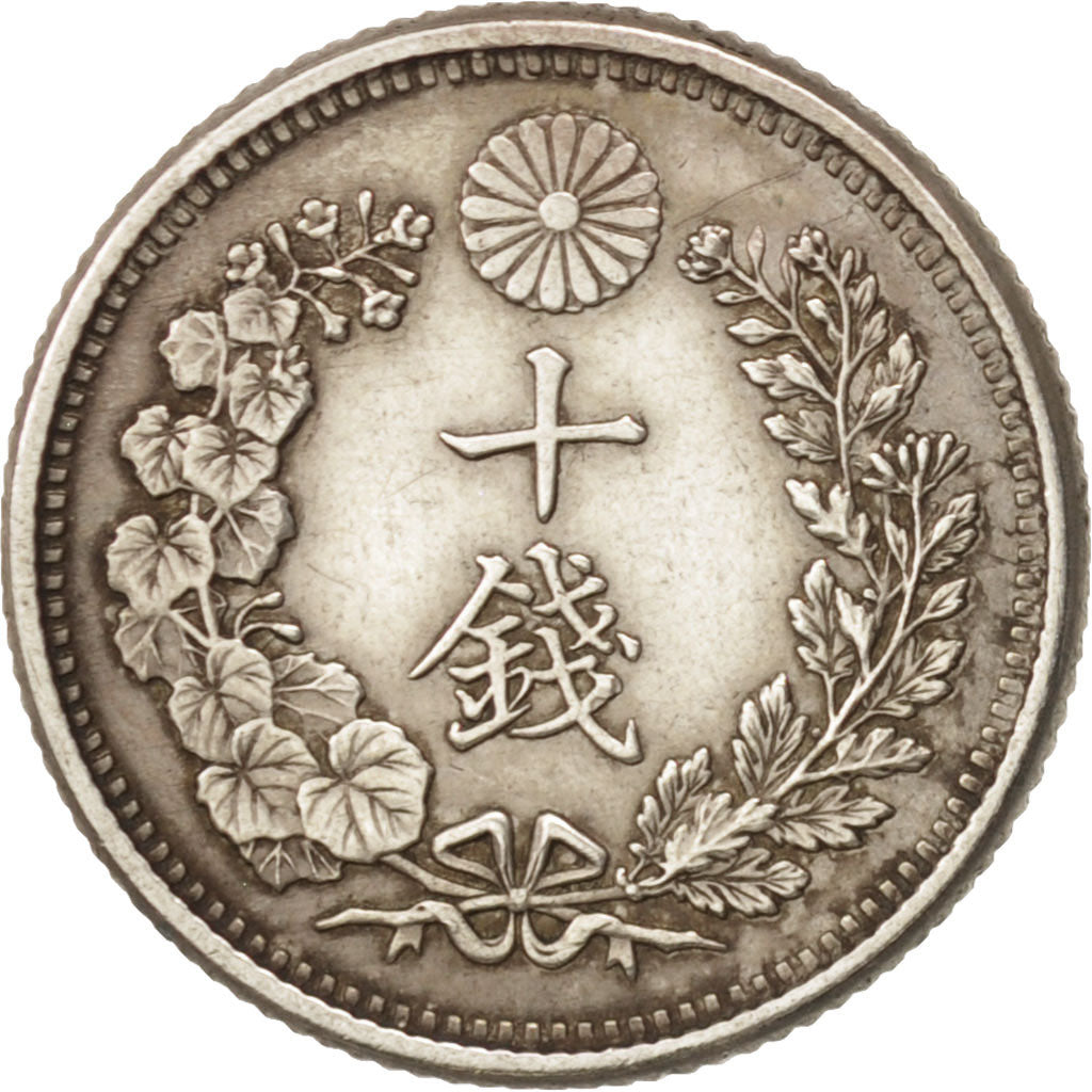 Japan, Mutsuhito, 10 Sen, 1905, EF(40-45), Silver, KM:23