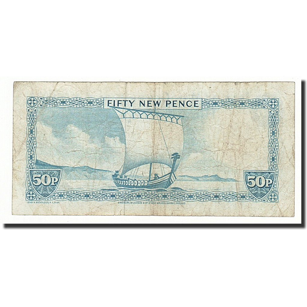Billet, Isle of Man, 50 New Pence, undated (1969), KM:27A, TB