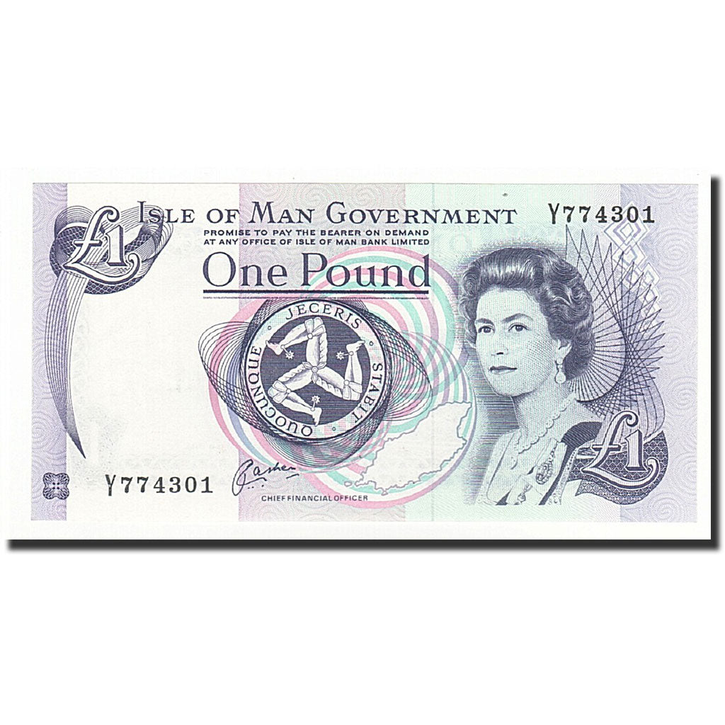 Billet, Isle of Man, 1 Pound, Undated (1983), KM:40b, NEUF