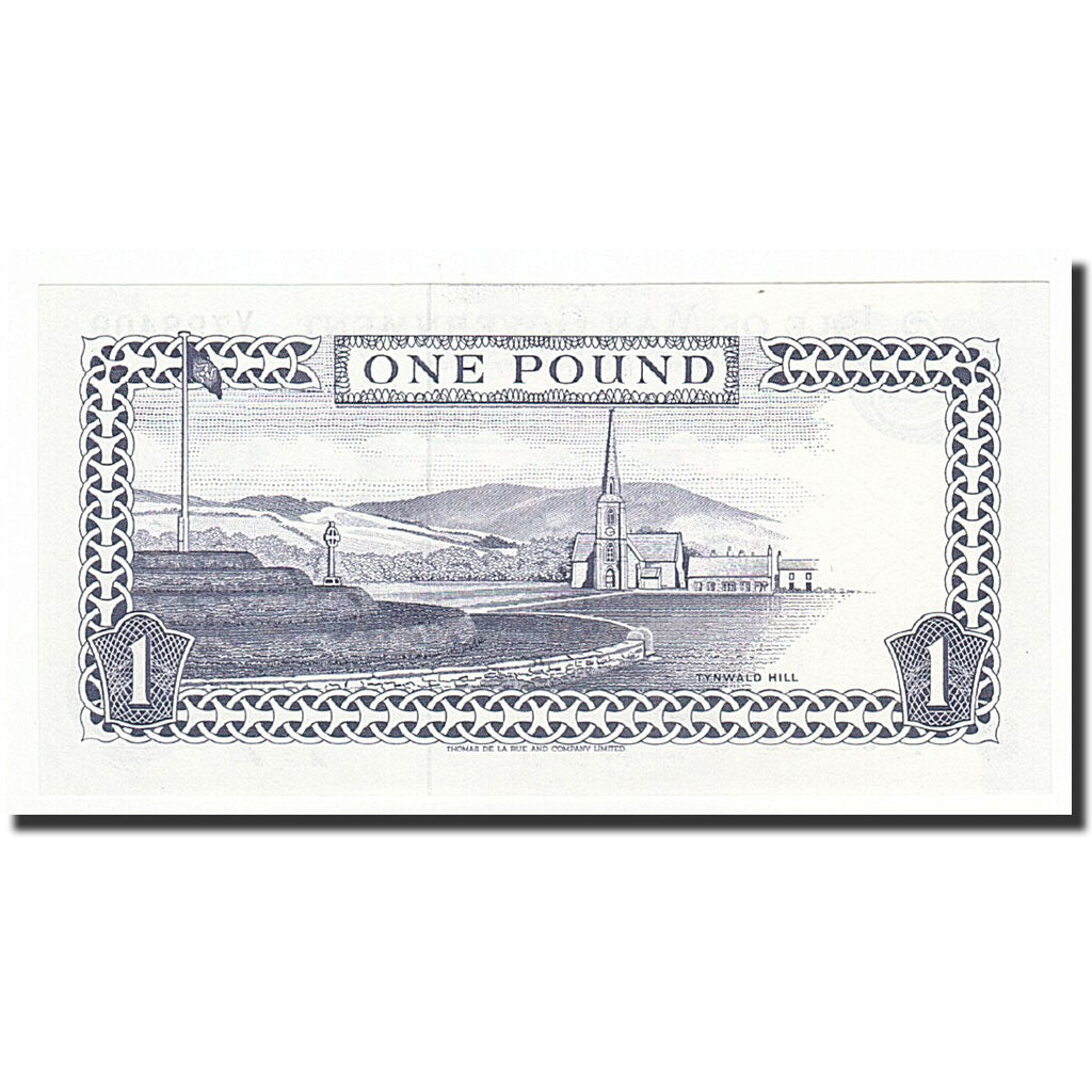 Isle of Man, 1 Pound, Undated (1983), KM:40b, UNZ