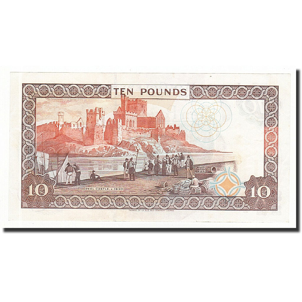 Billet, Isle of Man, 10 Pounds, Undated (1983), KM:42, SPL