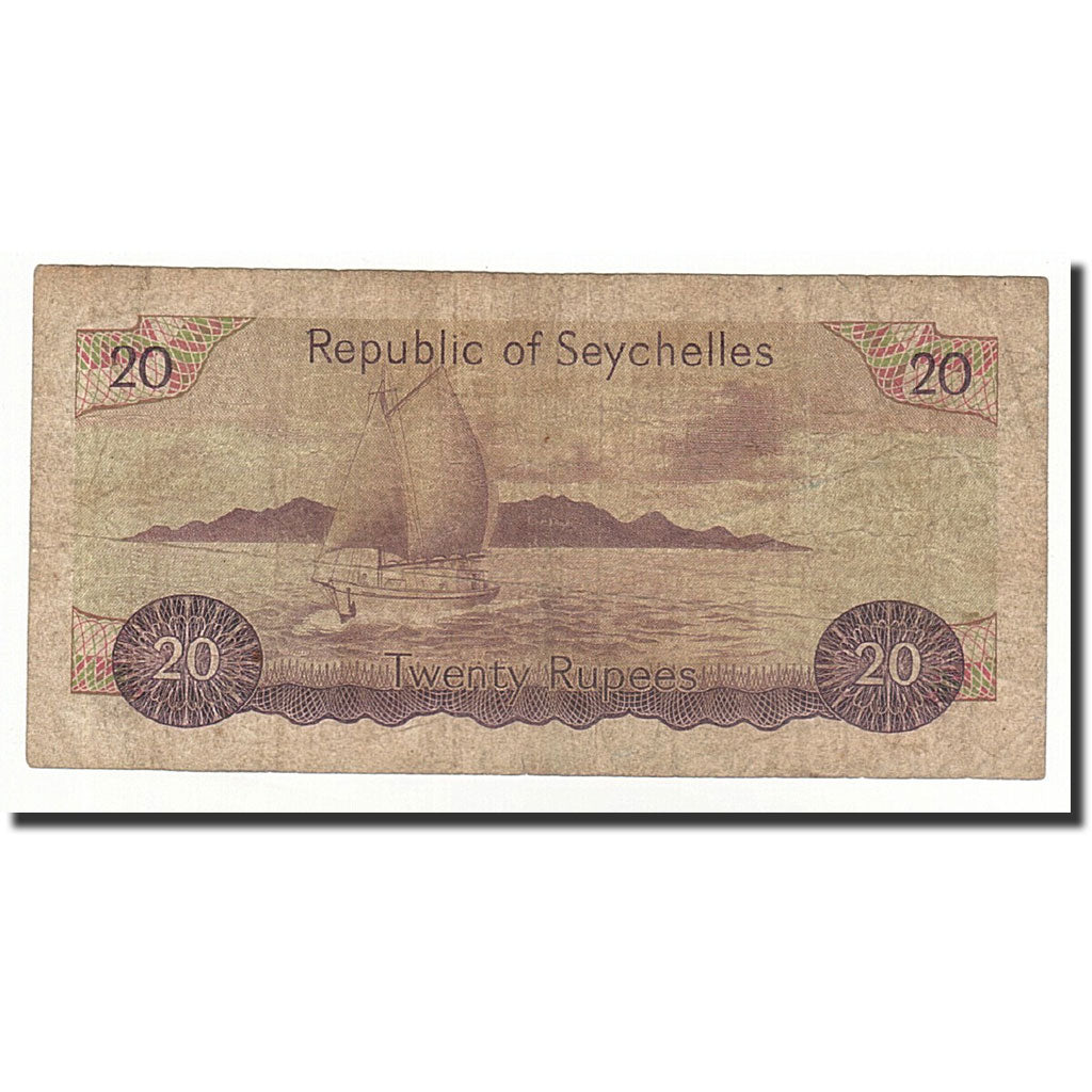 Banconote, Seychelles, 20 Rupees, 1977, KM:20a, MB