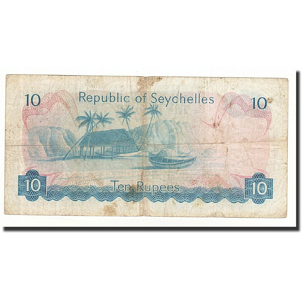 Seychelles, 10 Rupees, Undated (1976), KM:19a, B+