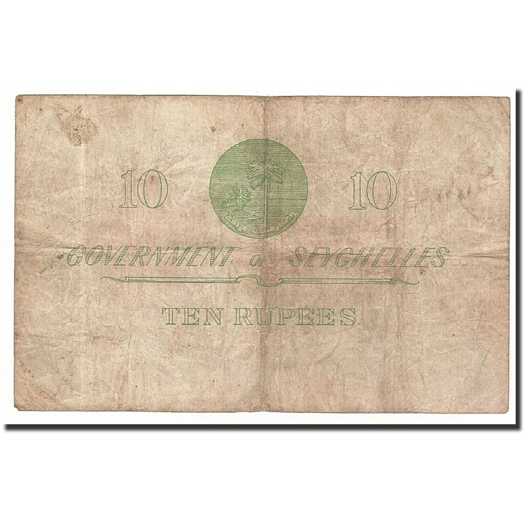 Seychelles, 10 Rupees, 1954, KM:12a, 1954-08-01, MB