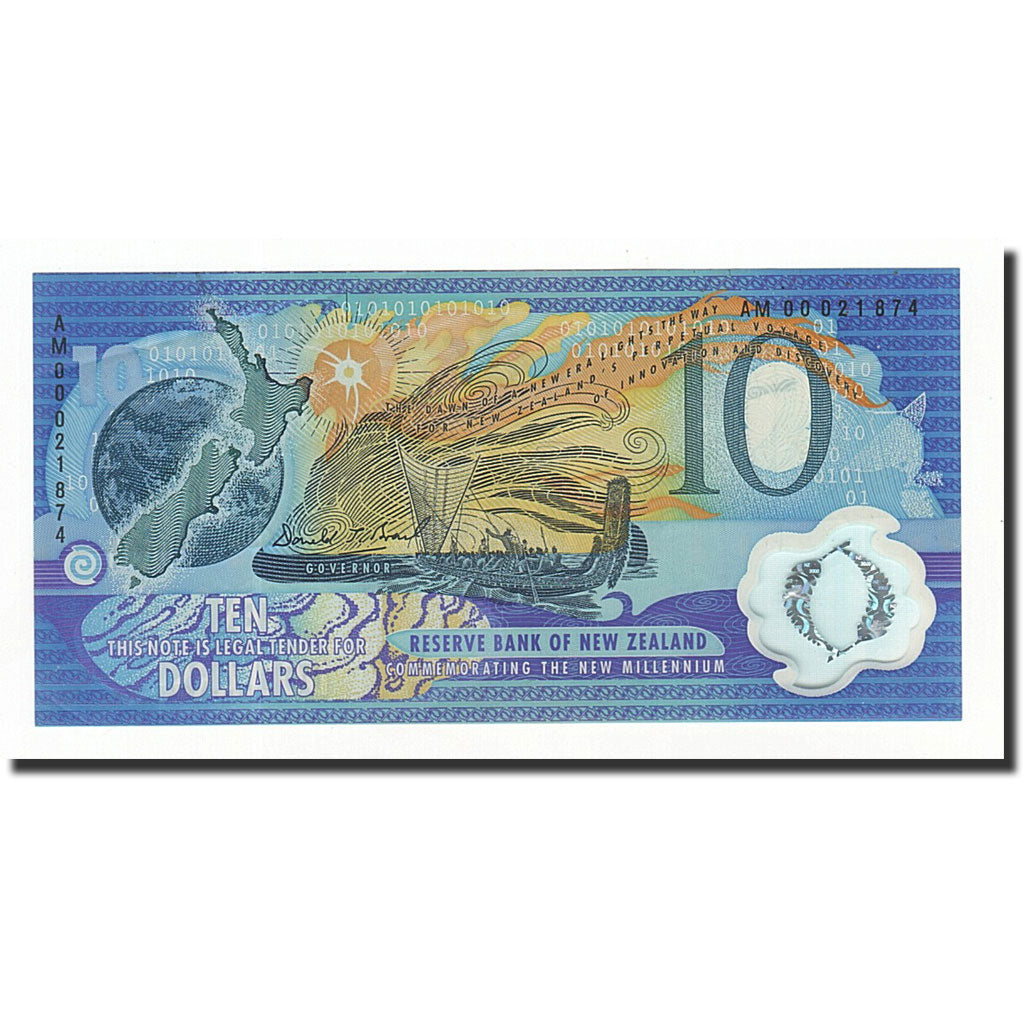 Nuova Zelanda, 10 Dollars, 2000, KM:190a, FDS