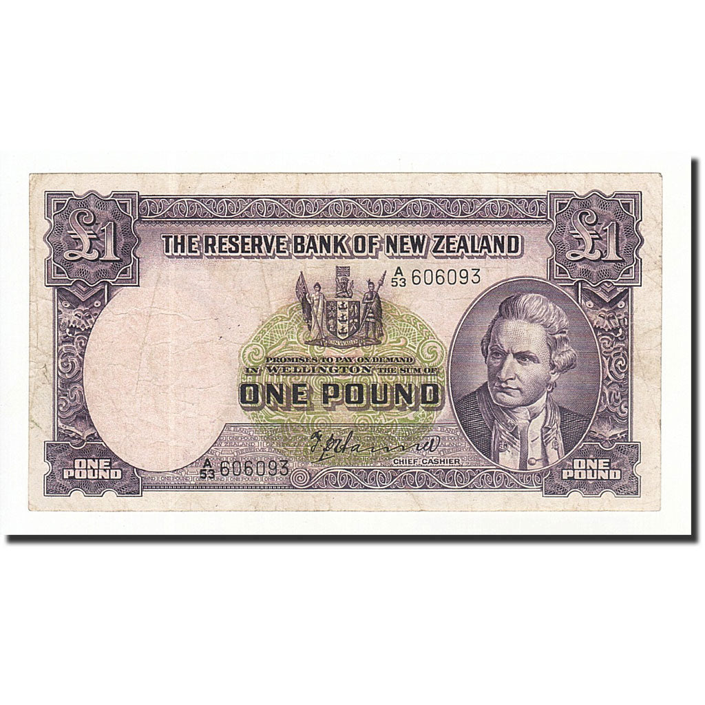 Geldschein, Neuseeland, 1 Pound, 1940-1955, KM:159a, SS