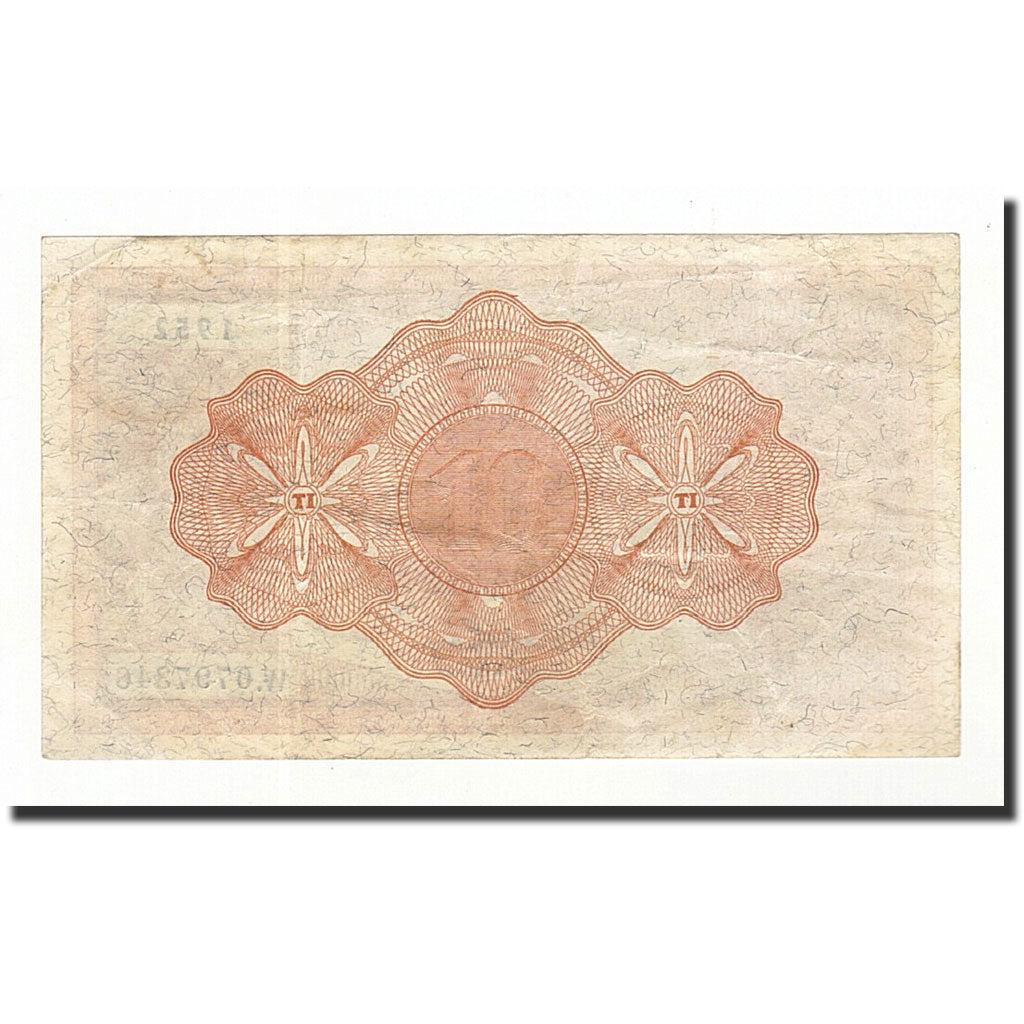 Norvegia, 10 Kroner, 1952, KM:26l, BB