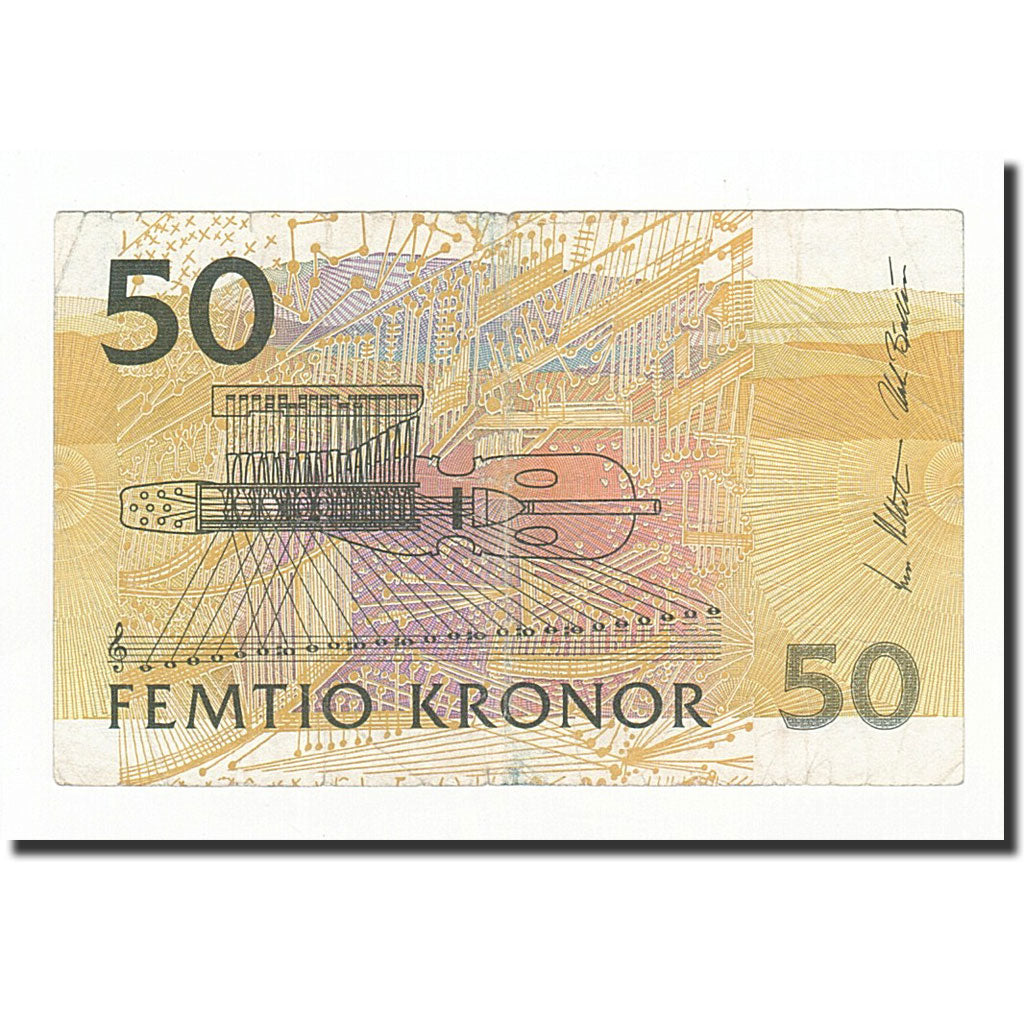 Svezia, 50 Kronor, 1996-2000, KM:62a, BB+