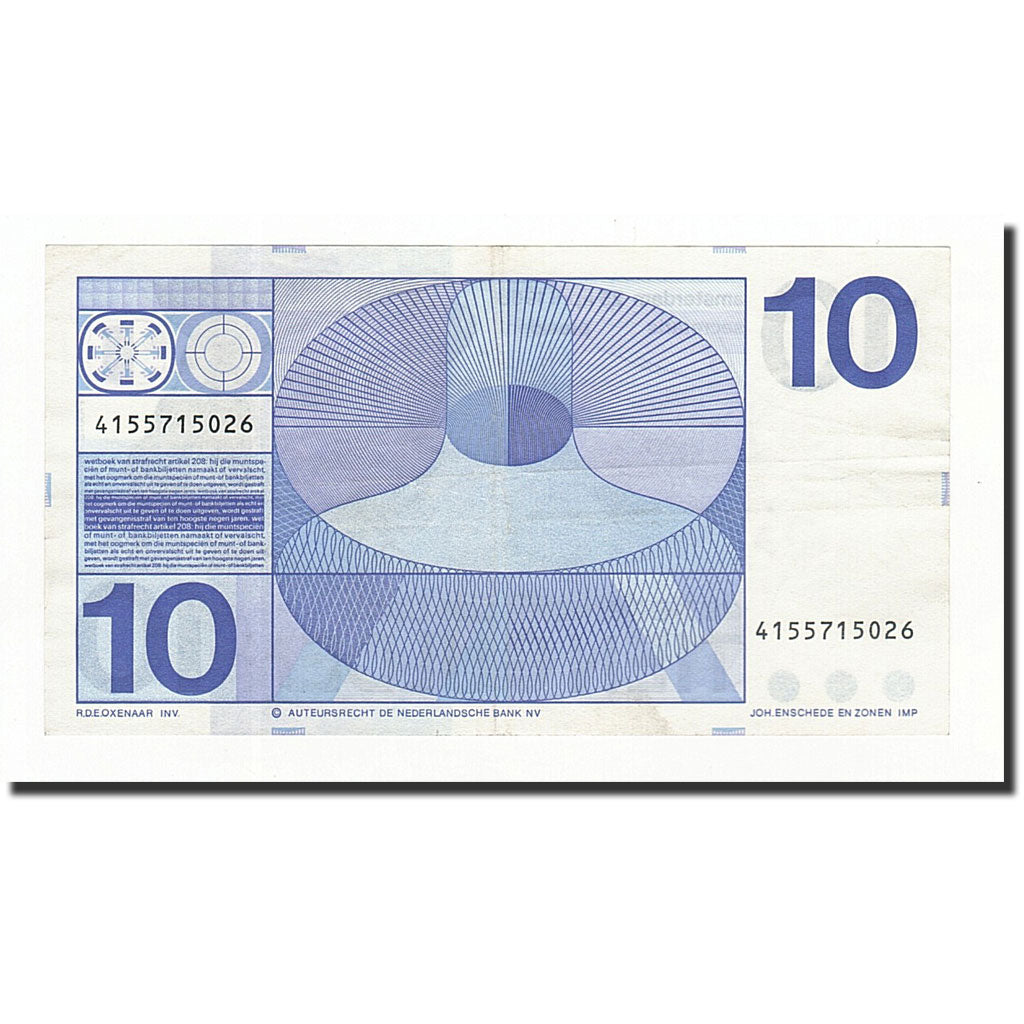 Geldschein, Niederlande, 10 Gulden, 1968-04-25, KM:91a, UNZ