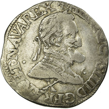 Coin, France, Demi Franc, 1596, Amiens, EF(40-45), Silver, Sombart:4732