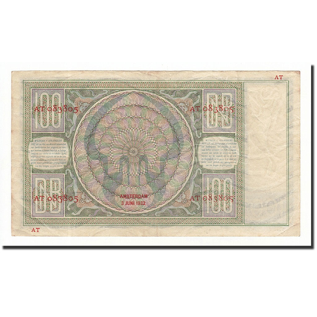 Geldschein, Niederlande, 100 Gulden, 1932-06-03, KM:51a, SS