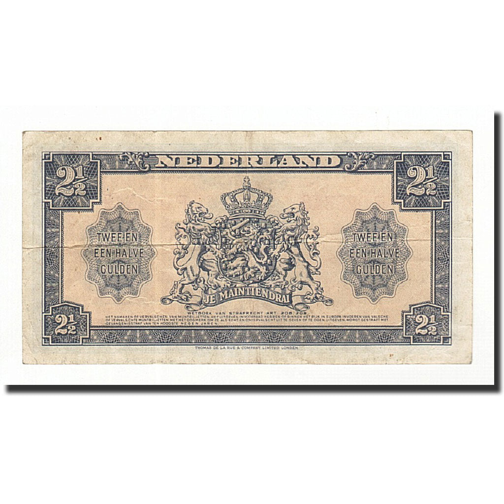 Paesi Bassi, 2 1/2 Gulden, KM:71, 1945-05-18, MB