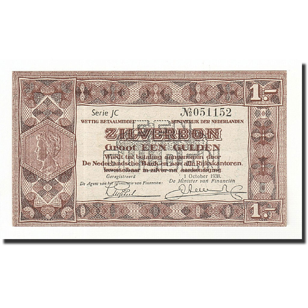Banconote, Paesi Bassi, 1 Gulden, KM:61, 1938-10-01, SPL