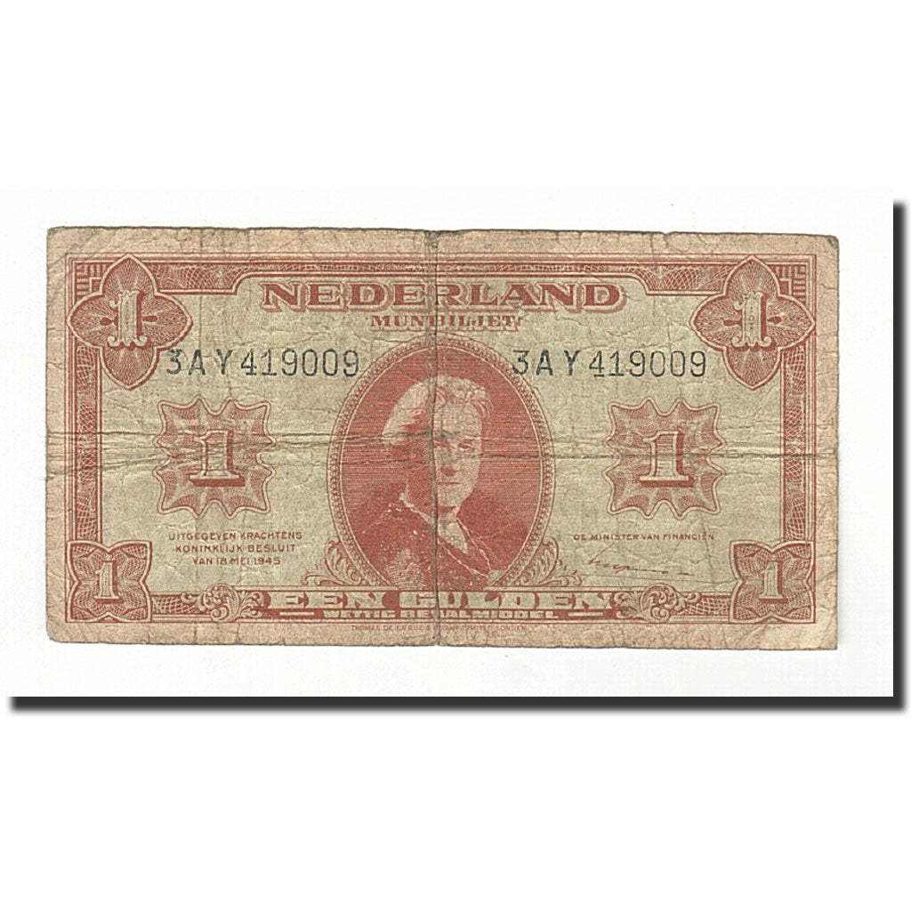 Niederlande, 1 Gulden, KM:64a, 1943-02-04, SGE