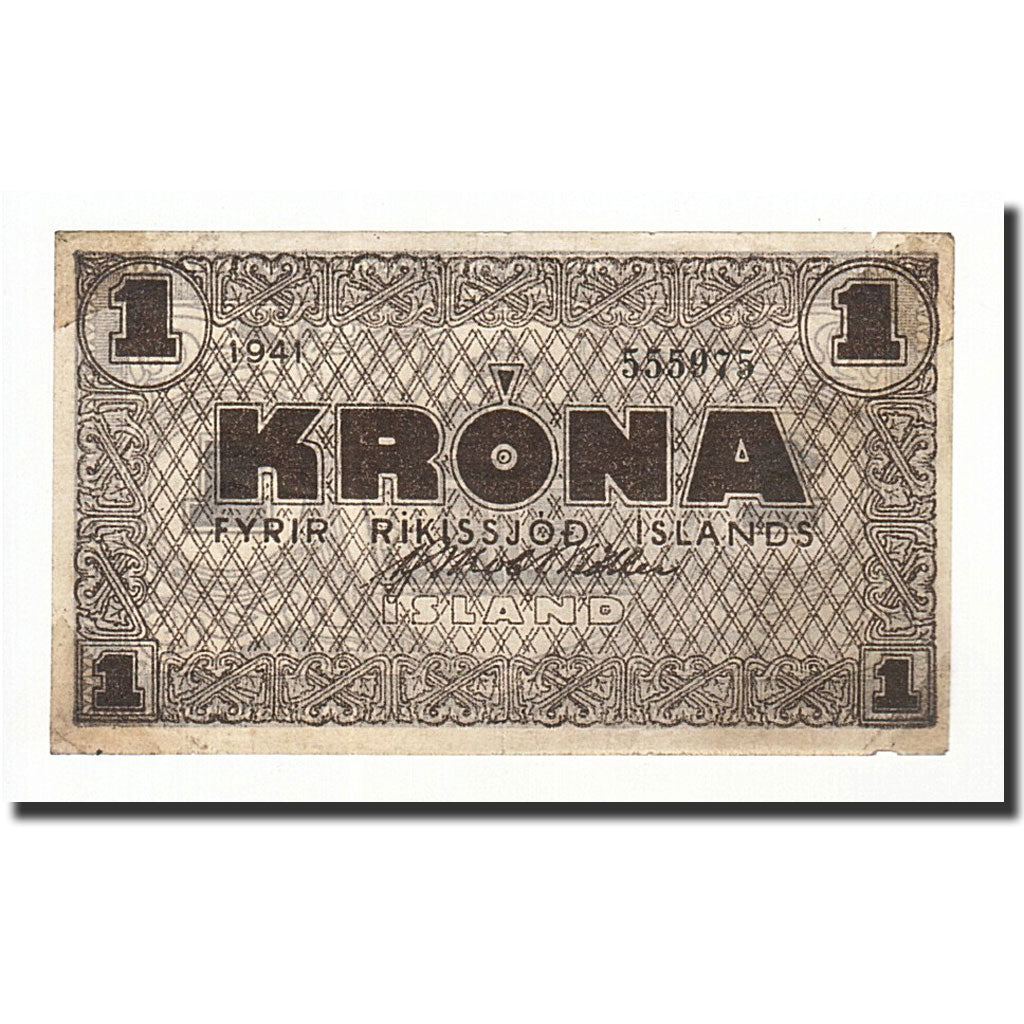 Iceland, 1 Krona, 1941, KM:22e, SS