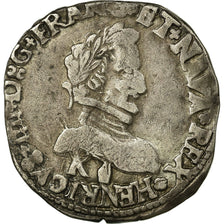 Coin, France, Demi Franc, 1592, Bordeaux, EF(40-45), Silver, Sombart:4744
