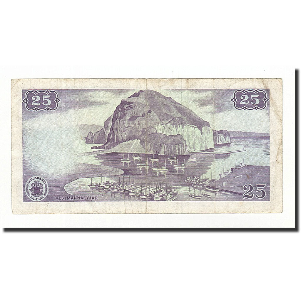 Banconote, Islanda, 25 Kronur, 1961, KM:43, Undated, MB
