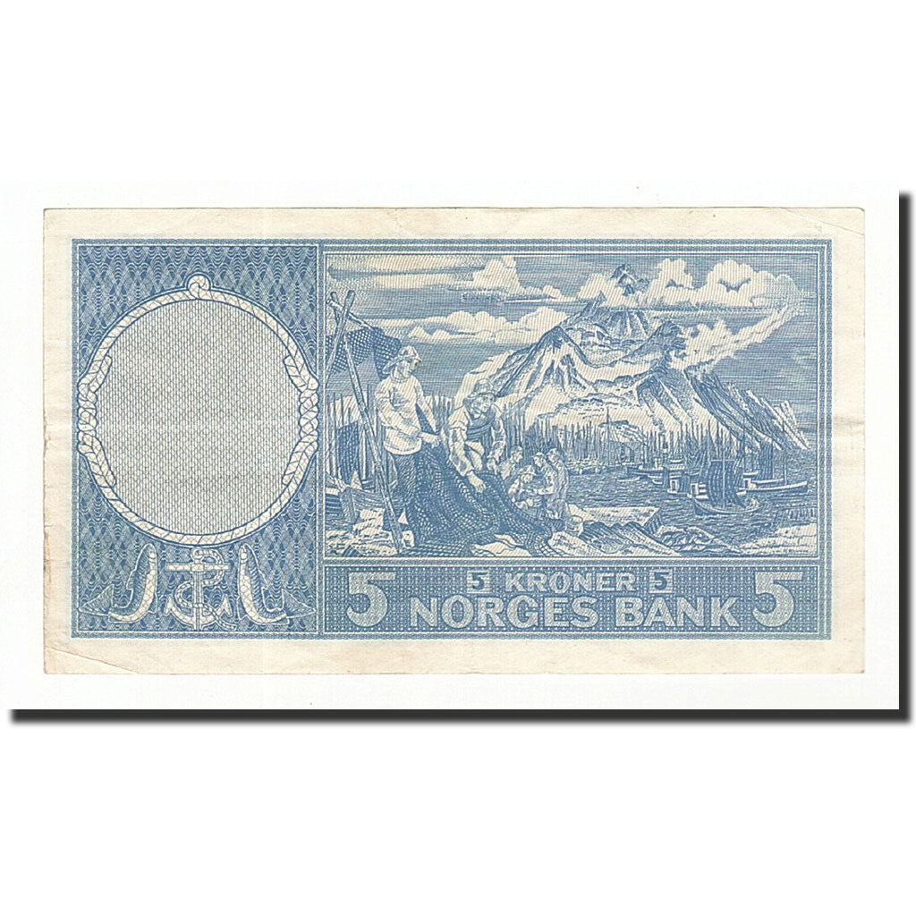 Banconote, Norvegia, 5 Kroner, 1957, KM:30c, BB+